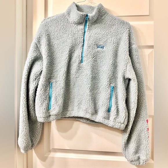 Vans Sherpa Zip Fleece Sweater. Small - Picture 1 of 8